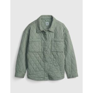 Gap Kids Quilted Shirt Jacket Light Mint Green unisex boys girls fall spring M